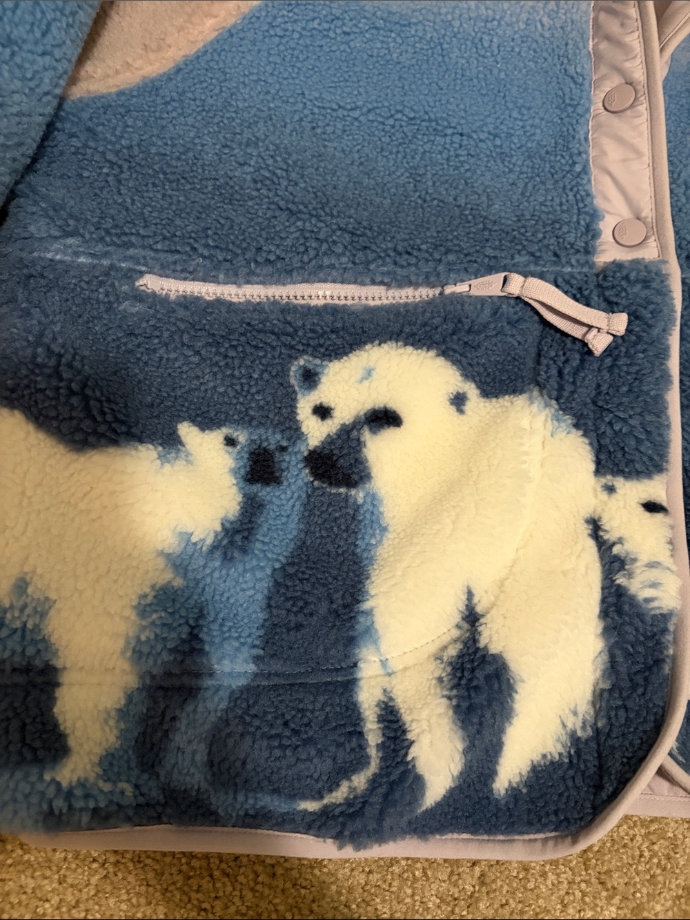 Free People Indigo Ombre Sherpa Jacket Hit the slopes - Picture 4 of 6